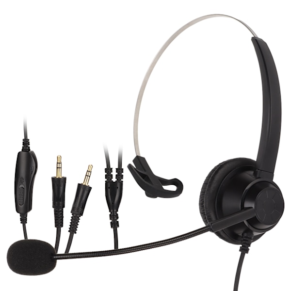 H360PCMV Mobiltelefon Headset Støjreducerende 3,5 mm Computer Headset med Mikrofon til Call Center Kontor