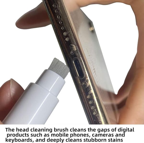 For Airpod Cleaner Kit，Headphone Cleaning Pen for Multi-Function Cleaner Kit Soft Brush for Bluetooth Headphone Cleaning Pen Set Tool，Black