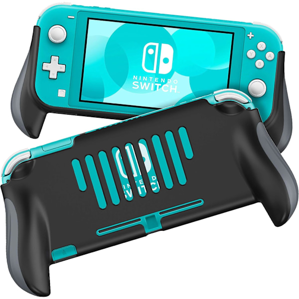 Grip-etui kompatibelt med Nintendo Switch Lite, komfortabel og ergonomisk spillbar bærbar beskyttende håndholdt deksel - Tilbehør til Switch Lite-konsollen Black