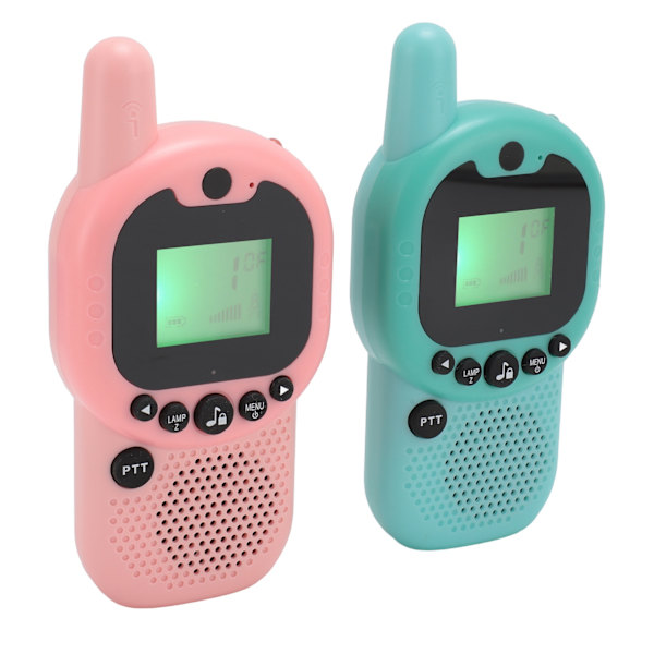 Barn Walkie Talkies Trådlös 3km Räckvidd Flera Kanaler 600mAh Barn 2 Vägs Radioleksak med Snöre för Utomhus Camping Vandring