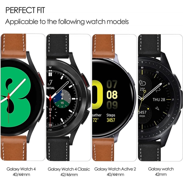 AVEKI Leather Band Compatible Samsung Galaxy Watch 3 45mm Bands/Galaxy Watch 46mm Bands/Gear S3 Bands, 22mm Wristband Strap Women Men for Galaxy Wat