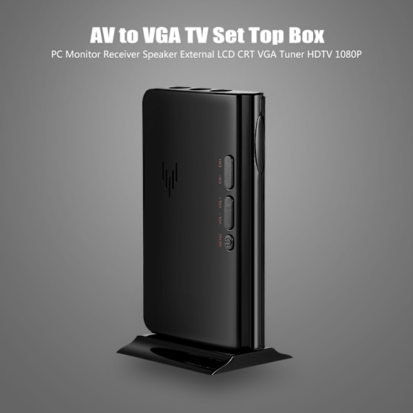 TV-mottagare med set-top-box, PC-skärm, högtalare, extern LCD CRT VGA-tuner, HDTV 1080P
