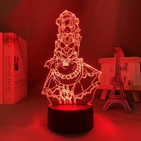 3D LED Lys Genshin Impact Akryl LED Lampe Spil 3dnatlys