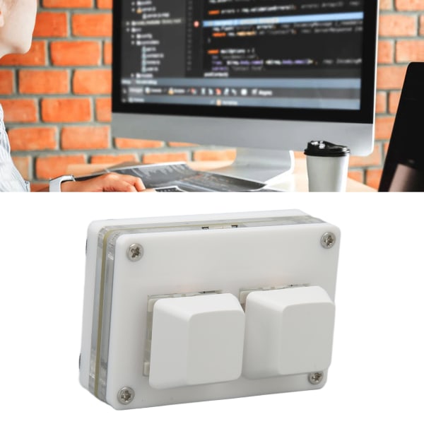 Mini tangentbord 2 tangenter USB röd switch plug and play ergonomisk programmerbar tangentbord med bakgrundsbelysning för spelkontor media