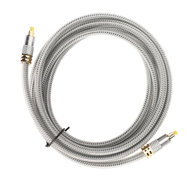 Optisk fiberkabel Professionell 24K guldpläterad digital optisk fiberkabel för DVD CD-spelare TV Set Top Box 26,2ft