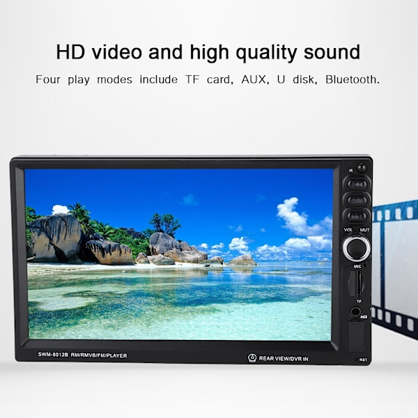 7-tuumainen HD MP5-8012B Auton Bluetooth MP5 MP3-soitin Kosketusnäyttö Auton multimediasoitin