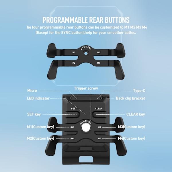 Tilbageknap-tilbehør til X-Box One X S/X-Box Series S/X, Gamepad Tilbageklip Tilbageknap-controller Trådløs behageligt greb Programmerbar