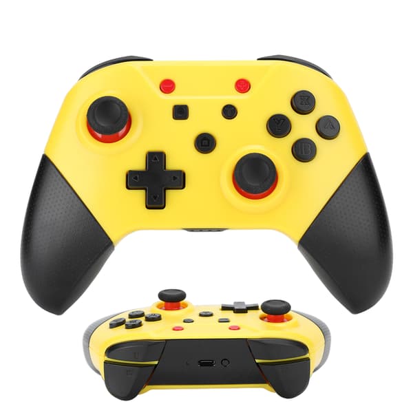 Trådlös Bluetooth-spelkontroll med full funktion och NFC 3D-speljoystick för Switch ProYellow