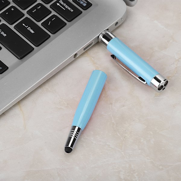 6 i 1 USB 2.0 U Disk Kapasitiv Berøringspenn Flash-stasjon (Blå 8G)