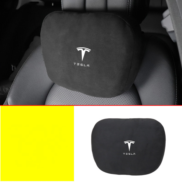 Passar till Tesla MODEL3/MODELY/MODELX nackstöd ländryggsstöd - Tesla [Gentleman Black] nackstöd/1