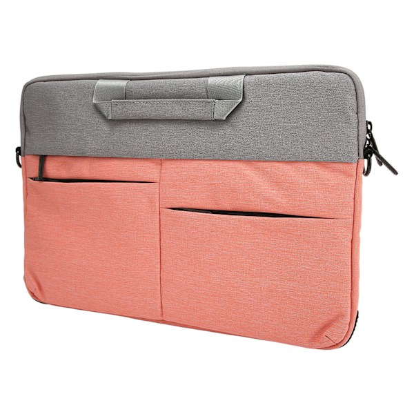 15,4in Laptop Bag Vanntett Rosa Laptop Sleeve Bag med 5 Lommer Skulderstropp for Bedrifter Studenter