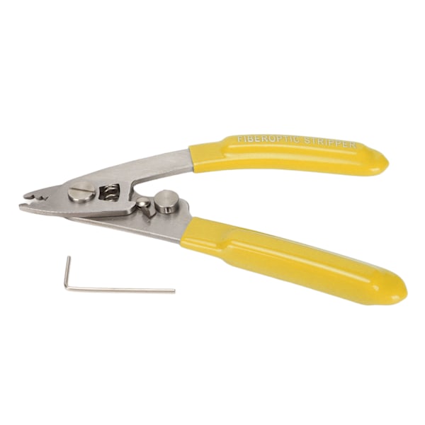 Fiber Stripper High Safety Precise Operation Portable 3 Hole Wire Stripper Tool for Working Technicians Electricians Installers Yellow