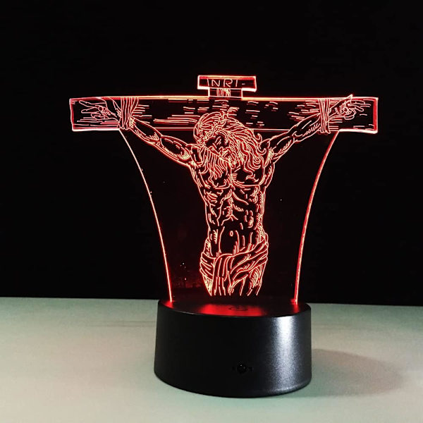 Jeesus 3D Makuuhuoneen Valot Led Yölamppu USB Pöytälamppu Uutuus Koti Sisustus 7 Väriä Lahja Koti Sisustus Asiakaslahja Pöytälamppu