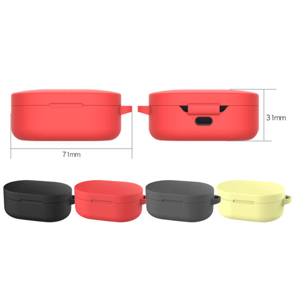 Til Redmi AirDots 2 Hovedtelefon Cover Airdots2 Youth Edition Solid Color Silikonbeskyttelse Lavendel Grå
