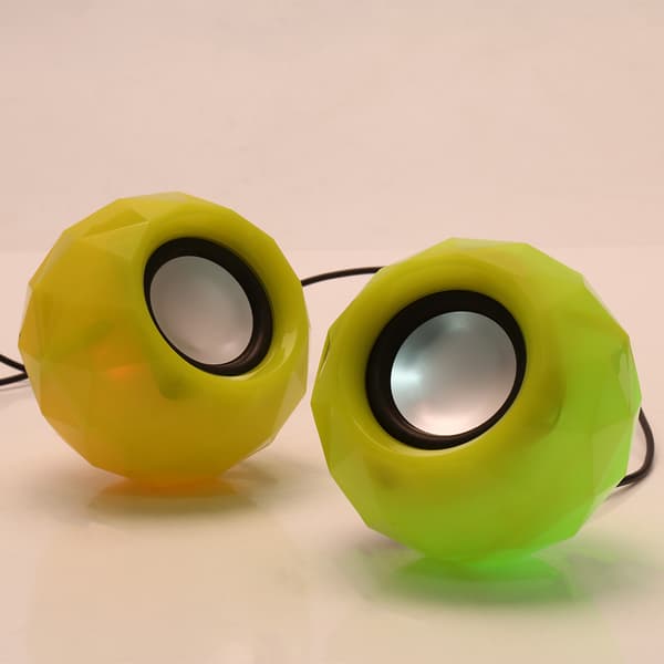 Breathing Light Speaker Højttalerboks Stemme Lydbboks til iPad Computere Desktops PC Gul