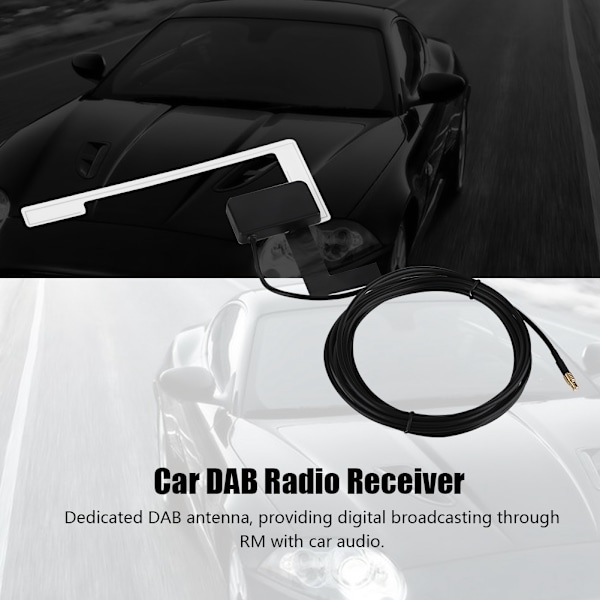 Auton DAB/DAb   Radiovastaanotin LCD-näyttö FM-lähetin USB Bluetooth AUX TF-paikka w  Antenni