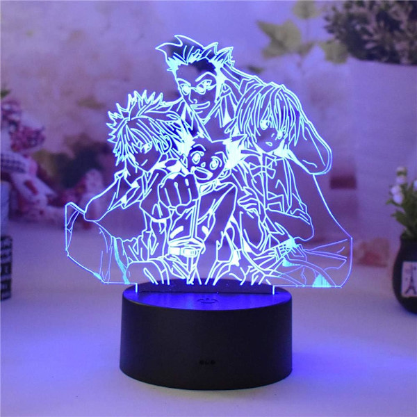 3D LED Natlys Gon Freecss Killua Anime Børneværelse Sengelampe Visuel Dekoration Lys Hjem Dekoration Børnegaver