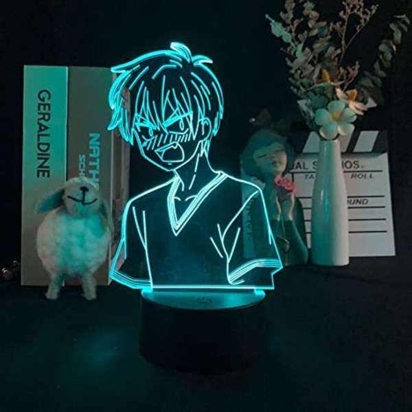 Akryl LED 3D Natlampe Frugtkurv Kyo Sohma Anime Skrivebordslampe Teenagers Værelse Atmosfære Natlys RGB Farve Lava Base