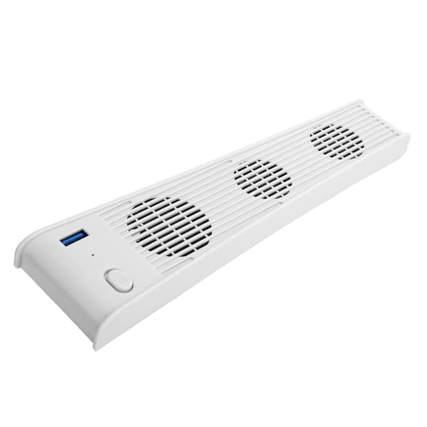 Køleventilator til PS5-spilkonsol, USB-køler med 3 ventilatorer til PS5 /CDROM-spilvært (hvid)
