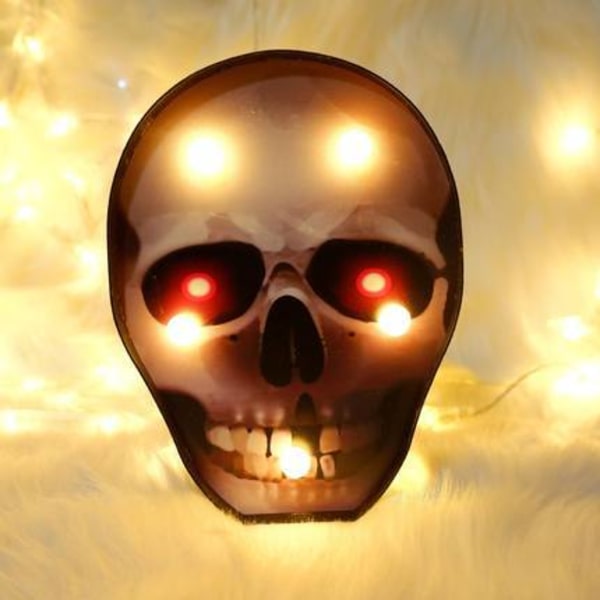Halloween malet form græskar spøgelse kranie flagermus dekorativt lys skyde rekvisitter net rød natlys (Malet kranie 2)