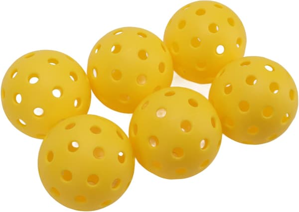 Indoor Practice Floorball, Precise Drilling Yellow Plastic Pickleball för inomhusbruk