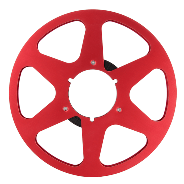 1/4 10.5 Inch Empty Tape Reel 6 Hole Aluminum Alloy Universal Opening Machine Part Sound Tape Takeup Reel Red