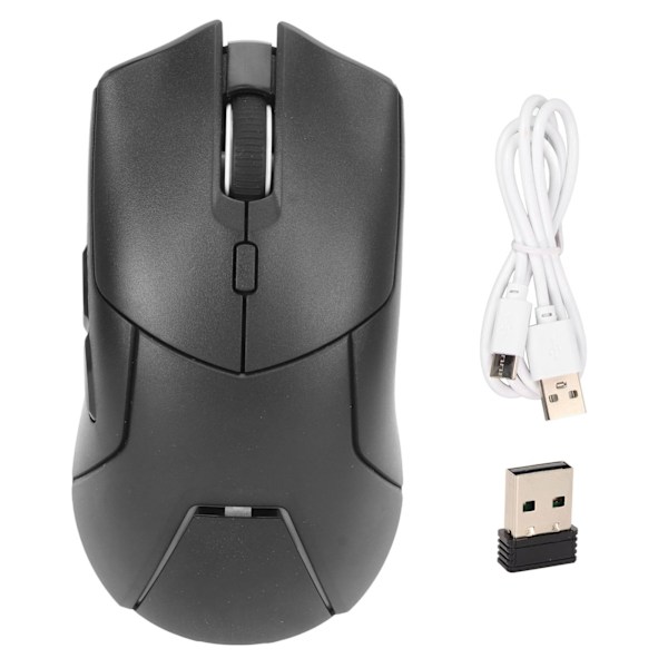 Wireless Mouse Triple Mode 1000 to 4000 DPI Silent Click Ergonomic Adjustable Volume Office Mouse for Home School Travel Black