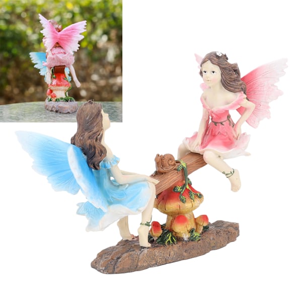 Fe Figur Ornament Gynge Figur Harpiks Realistisk Figur Dekoration til Have Hjem Stue Kontor