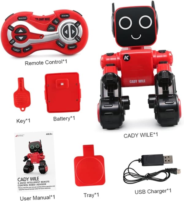 BESTonZON 2 st robotar för spargrisar Rc-robot för humanoida robotar Robotkit