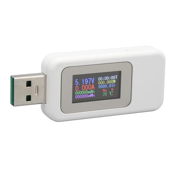 USB-tester 0-6,5A strøm 4-30V spænding farvedisplay USB-tester multimeter til mobiltelefon