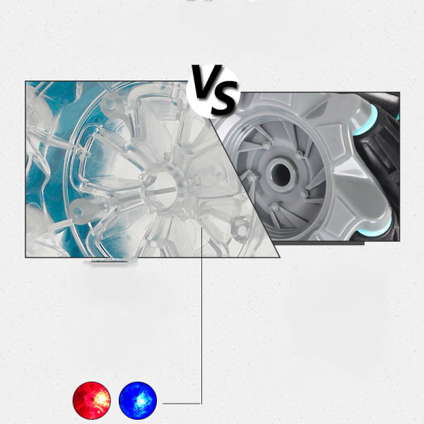 Stuntbillegetøj, fjernbetjeningsbil med 2-sidet 360 rotation til drengebørn pige, rødt lys, blåt lys, lilla