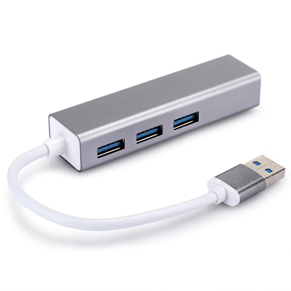 DM HE83 Aluminium Alloy Wired Netværkskort 100M USB 3.0 HUB Adapter USB til RJ45