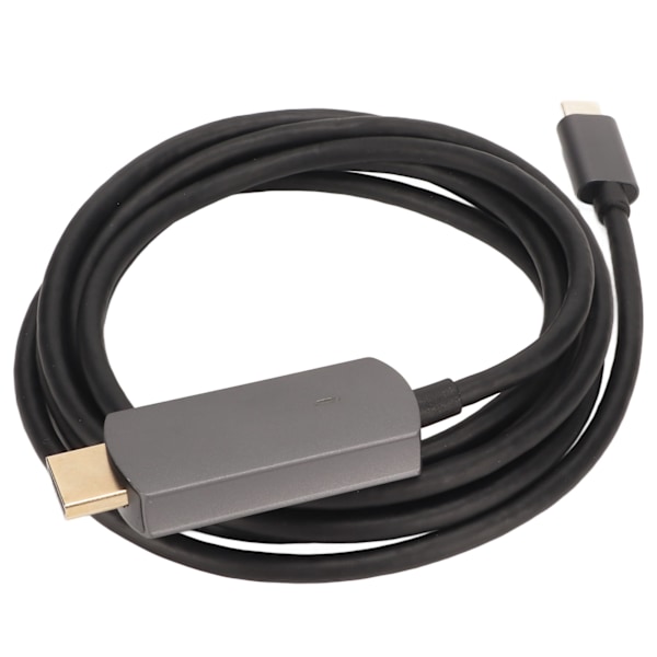 Typ C till HD Multimedia Interface-adapter 4K 30Hz Plug and Play-skärmkonverterkabel för bärbar telefonprojektor Grå