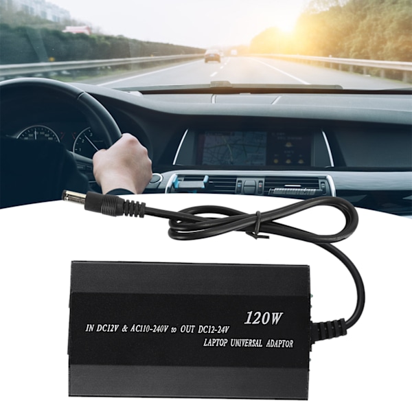 90W Universell notebook-strömadapter för hem/bil med 34 DC-kontakter (110-240V)