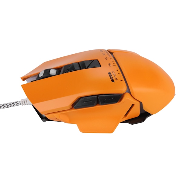 Makrodefinisjon Gaming Mus 1200-1600-2400-3200DPI Høy Sensitivitet Makro Mus - Oransje