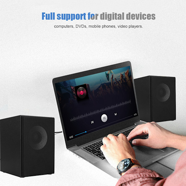 M30 Dator Trådbunden Trä 2.0 USB Högtalare Subwoofer Dubbla Högtalare för Laptop Desktop