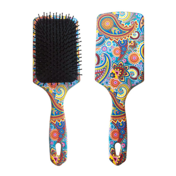 Svart hårbørste for vått og tørt hår Grep myke børster for antistatisk og frizz luftputekam for kvinner, jenter