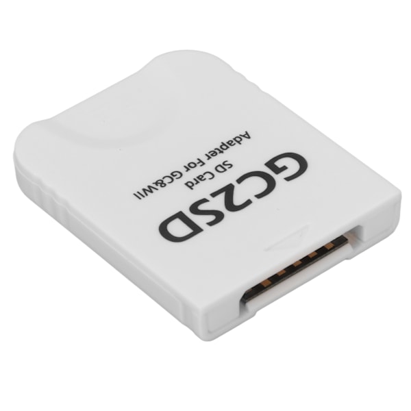 GC2SD-kortleser Plug and Play Bærbar Profesjonell Spillkonsoll Mikro Lagringskort Adapter for Wii for GC Hvit
