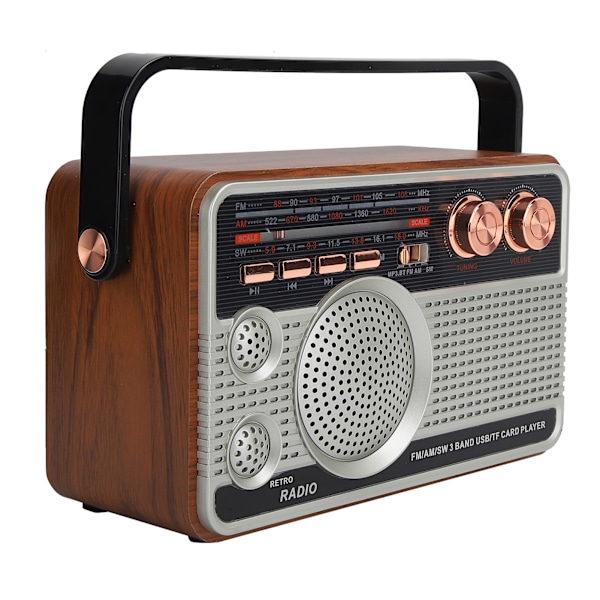 FM/AM/SW-radio, kannettava Bluetooth-kaiutin, ladattava USB-kaiutin U-levylle/muistikortille