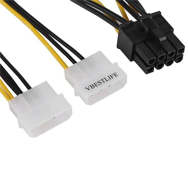 16cm 5 tuuman 8-pin PCI Express -uros - kaksois LP4 4-pin IDE -virtakaapeliadapteri