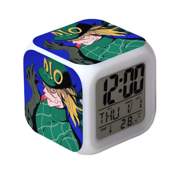 Wekity Anime  Alarmklocka One Piece LED Kvadratklocka Digital Alarmklocka med Tid, Temperatur, Alarm, Datum