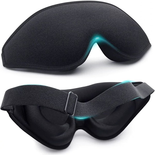 Sovmask, Sovmask för Sidosovare, Komplett Ljusblockerande 3D Sovmask, Mjukt Andningsbart Ögonskydd för Kvinnor Män, R