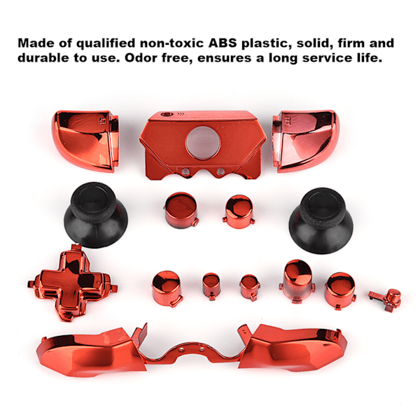 Full Button Sets Mod Ersättningsdel för Microsoft Xbox One Controller 3.5mm Jack (Röd)