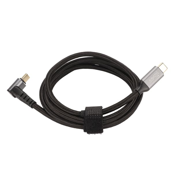 90 graders USB C-kabel 4K 60Hz stöder PD100W Typ C 3.1 Gen2 Full Function USB C snabbladdningskabel för Steam Deck 150cm/59.1in