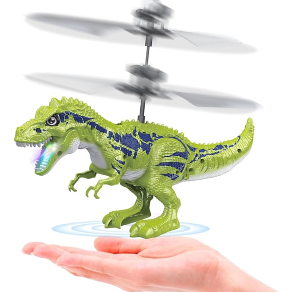 Dinosaurie Leksaker för Pojkar 8-12 År, RC Flygande Boll Cool Leksak för Barn Pojkar Flickor Ljus Helikopter Flygande Drone Inomhus Utomhus Spel Födelsedagspresenter