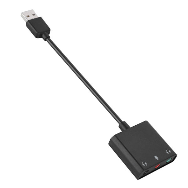 USB-ulkoinen äänikortti, mikrofonin ja kuulokkeiden sovitin, riippumaton äänikortti kannettavalle tietokoneelle ja pöytätietokoneelle