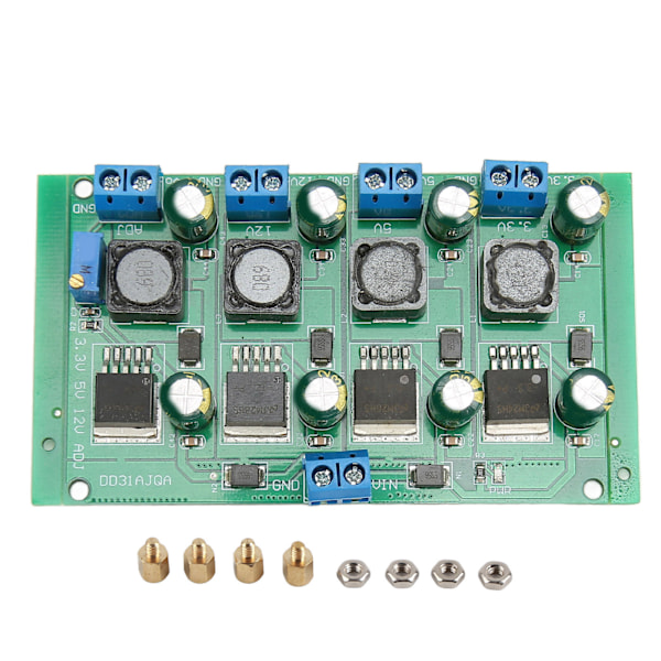 Power Supply Module 3A 3.3V 5V 12V Overcurrent Protection High Safety 4 Way Power Module for Home Industry