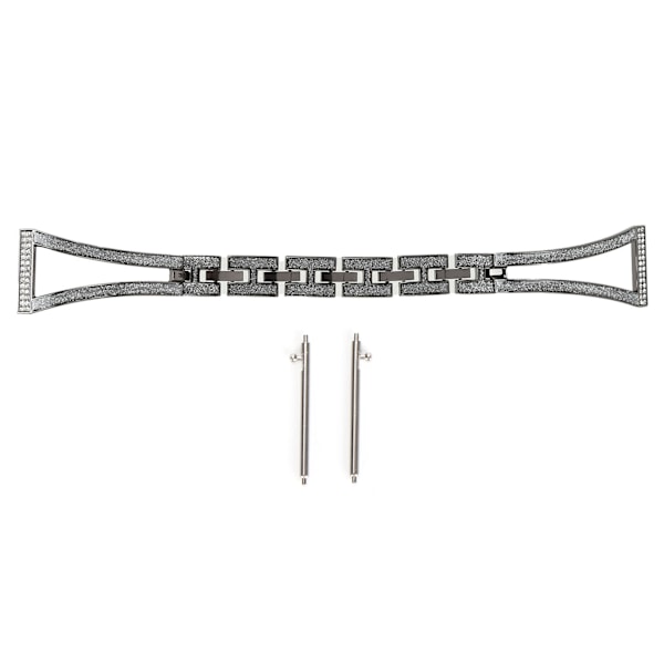 Klockarmband i metall, ersättningsband med strass, kompatibel med Huawei Watch 22 mm, svart