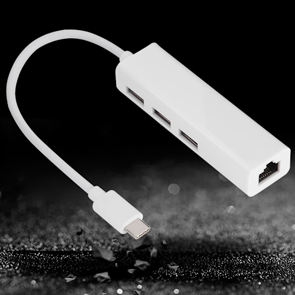 USB 3.0 HUB Typ C till RJ45 Ethernet 3 portars USB-adapter