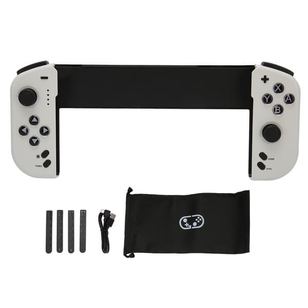 Trådlös spelkontroll Multifunktion 6 axlar Kroppssensor Turbo-funktion Bluetooth spelkontroll för Switch Joycon Ren vit